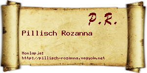 Pillisch Rozanna névjegykártya